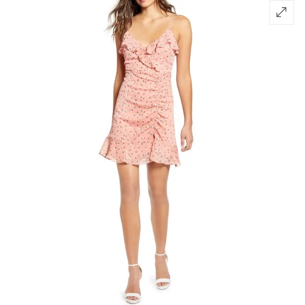 NWOT All In Favor Callie Ruffle Minidress - Picture 3 of 6